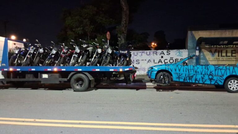 Prefeitura de Santo André dispersa evento e recolhe motos e carros em operação contra barulho