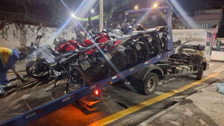 Romu de São Bernardo dispersa cerca de 600 pessoas e apreende nove motos durante Operação Dorme Bem em diferentes regiões