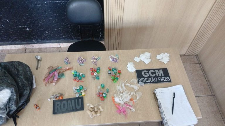 GCM de Ribeirão Pires apreende drogas durante ação da ROMU no Parque Aliança